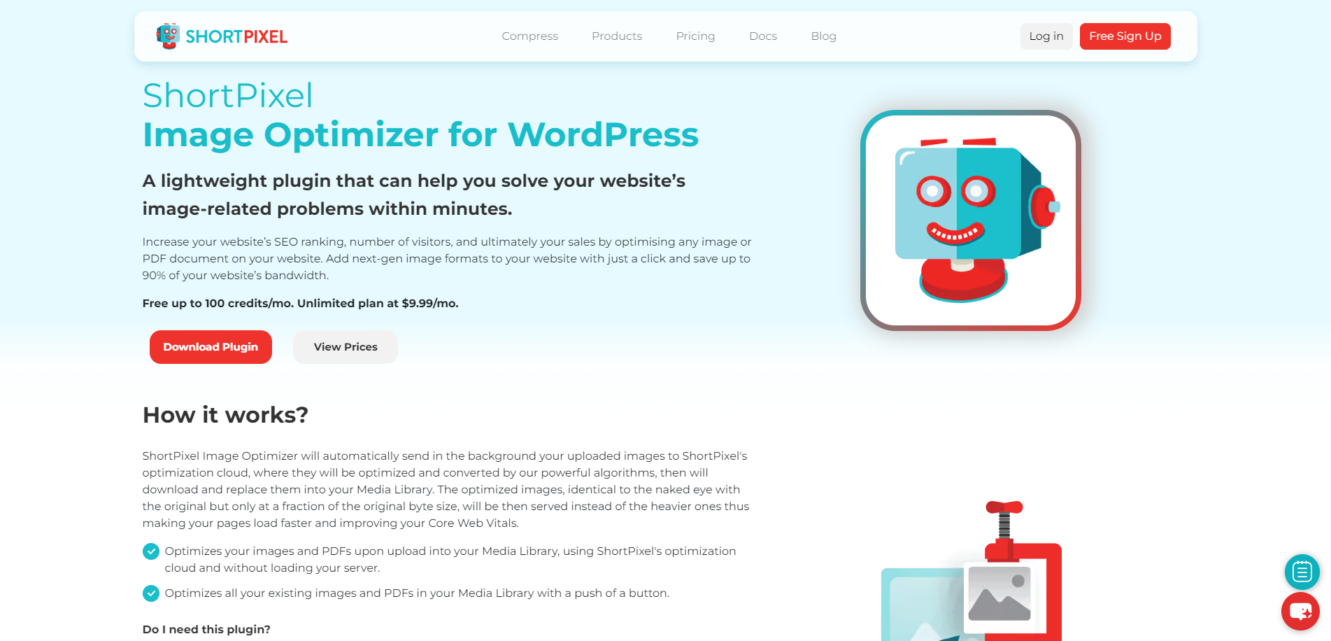 plugin WordPress per compressione immagini e performance